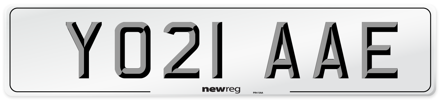 YO21 AAE Number Plate from New Reg